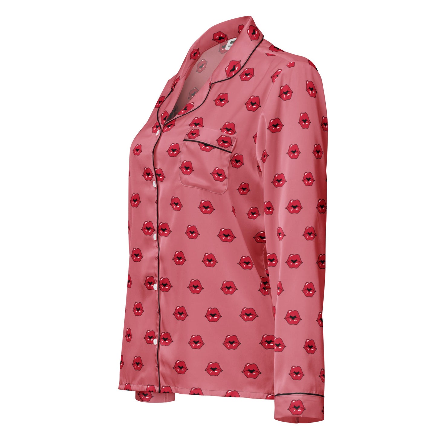 Kiss pattern Women’s long sleeve pajama top - PratSN