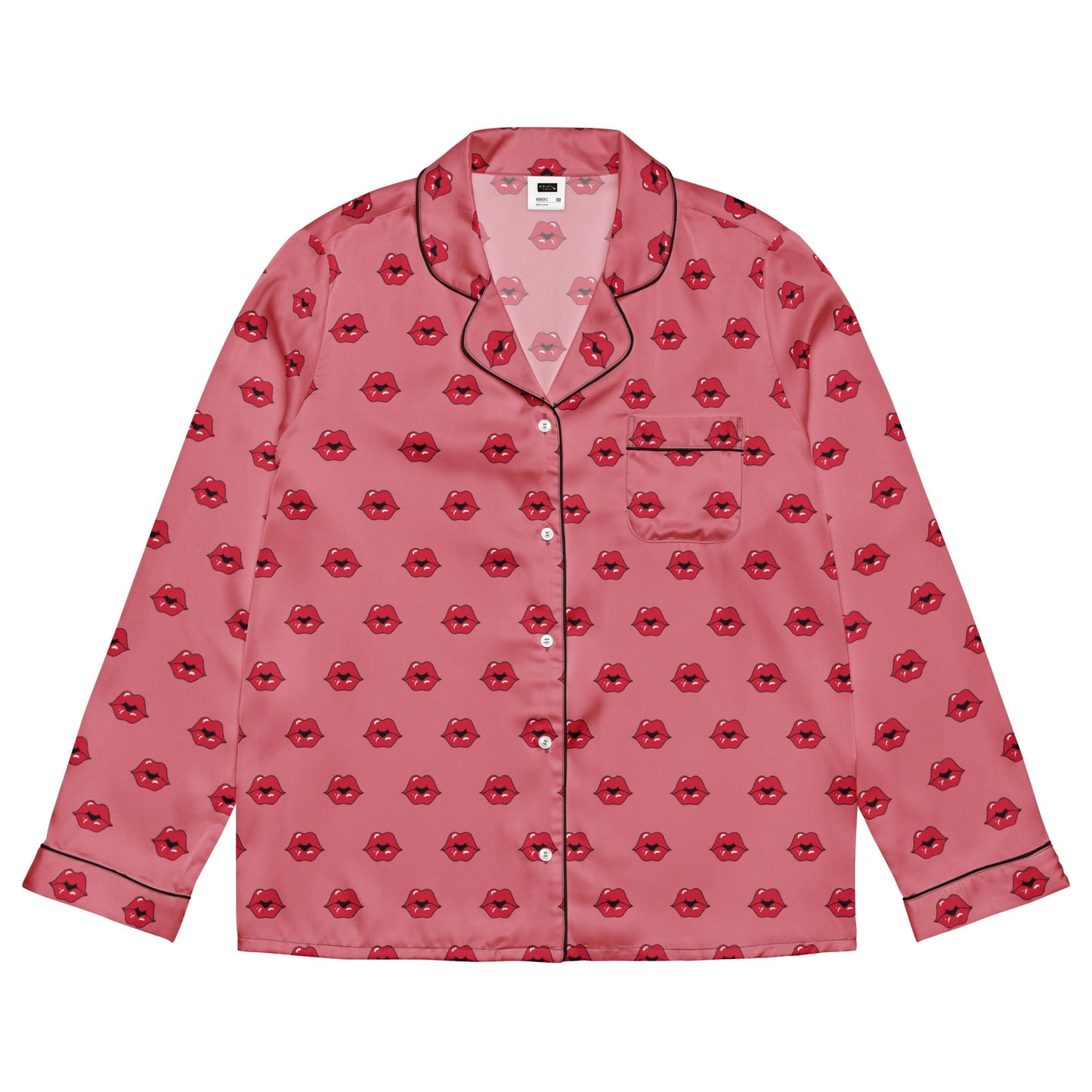 Kiss pattern Women’s long sleeve pajama top - PratSN
