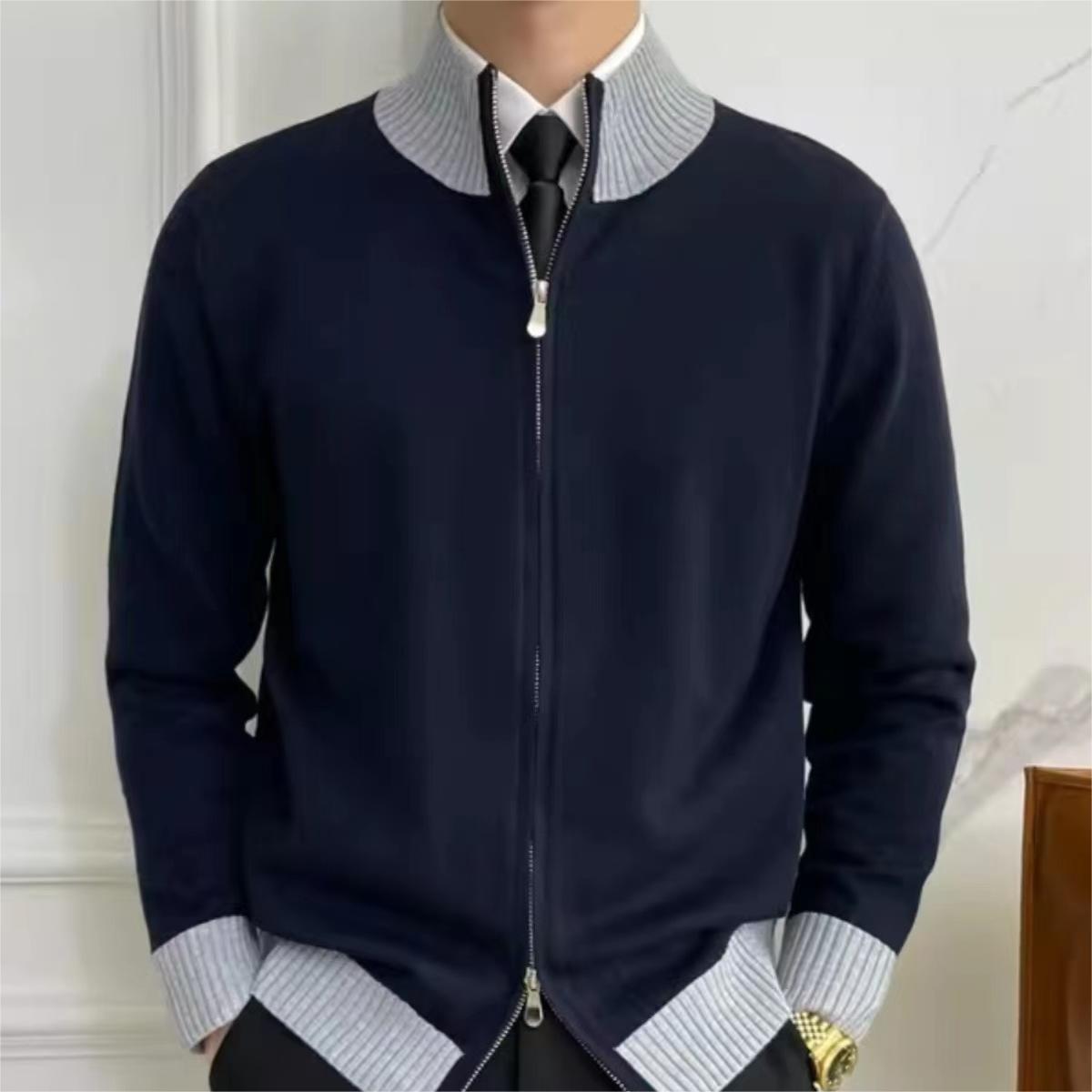 Knitwear Coat For Men Trendy Brand Long Sleeve - PratSN