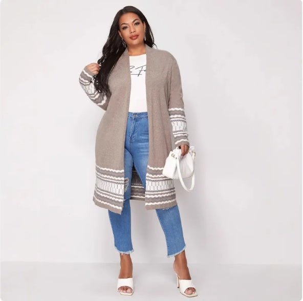 Large Size Women's Cardigan Jacket - PratSN