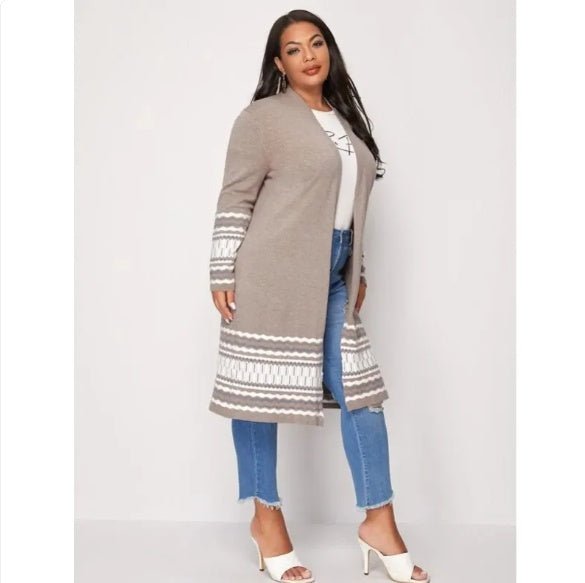 Large Size Women's Cardigan Jacket - PratSN