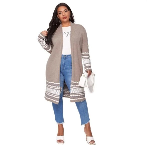 Large Size Women's Cardigan Jacket - PratSN