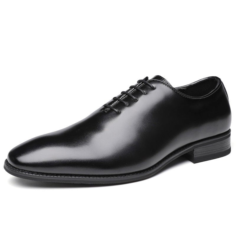 Leather Hand - polished Business Shoes Men's Formal Wear Lace - up Shoes For Young Gentlemen - PratSN