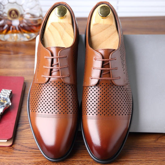 Leather Shoes Men's Formal Business Leather Shoes - PratSN
