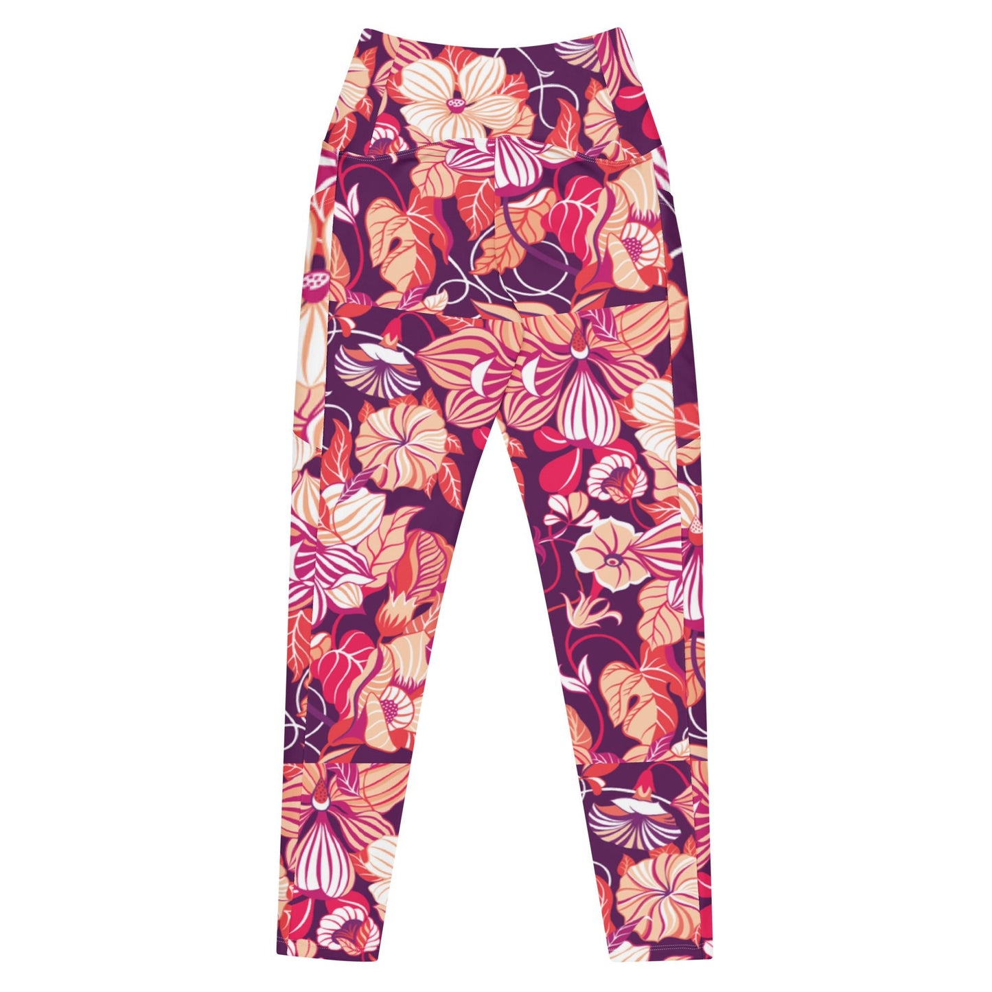 Leggings with pockets Trendy Activewear floral pants - PratSN
