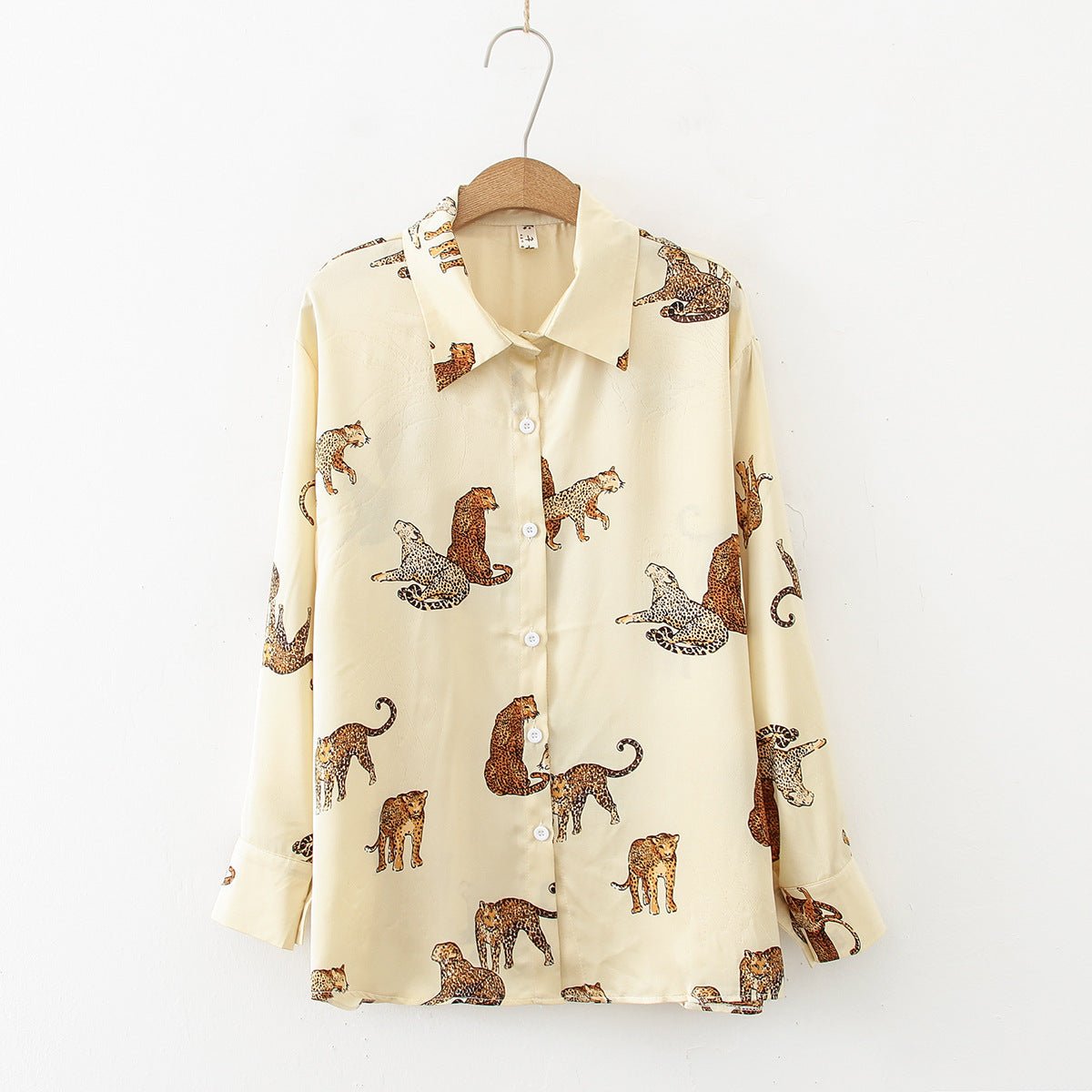 Leopard Animal Print Long - sleeved Shirt Top - PratSN