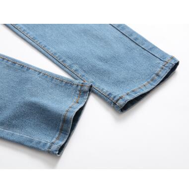 Light Blue Men's Ripped Stretch Jeans - PratSN