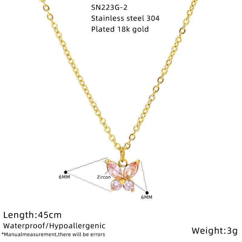 Light Luxury Diamond Peacock Green Clavicle Chain - PratSN