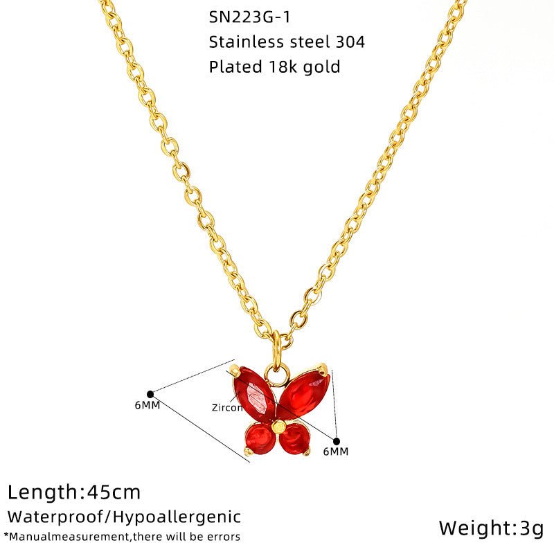 Light Luxury Diamond Peacock Green Clavicle Chain - PratSN