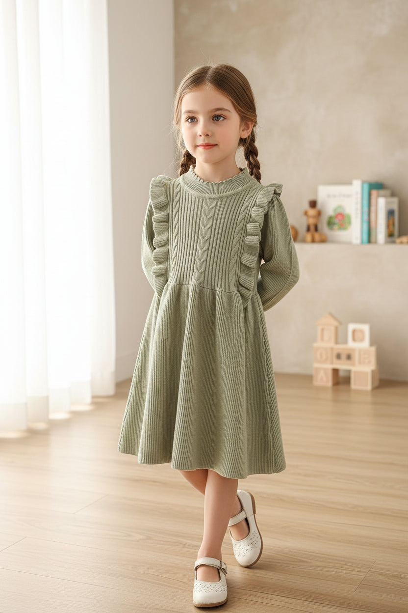 Little maven 2025 New Year Red Dress Girls Christmas Sweater Dresses Children's Clothing Spring Autumn Baby Girls Kids Clothes - PratSN