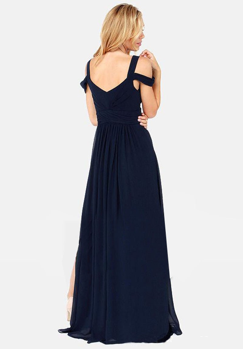 Long Floor Length Elegant Greek Style Pleated Dress - PratSN