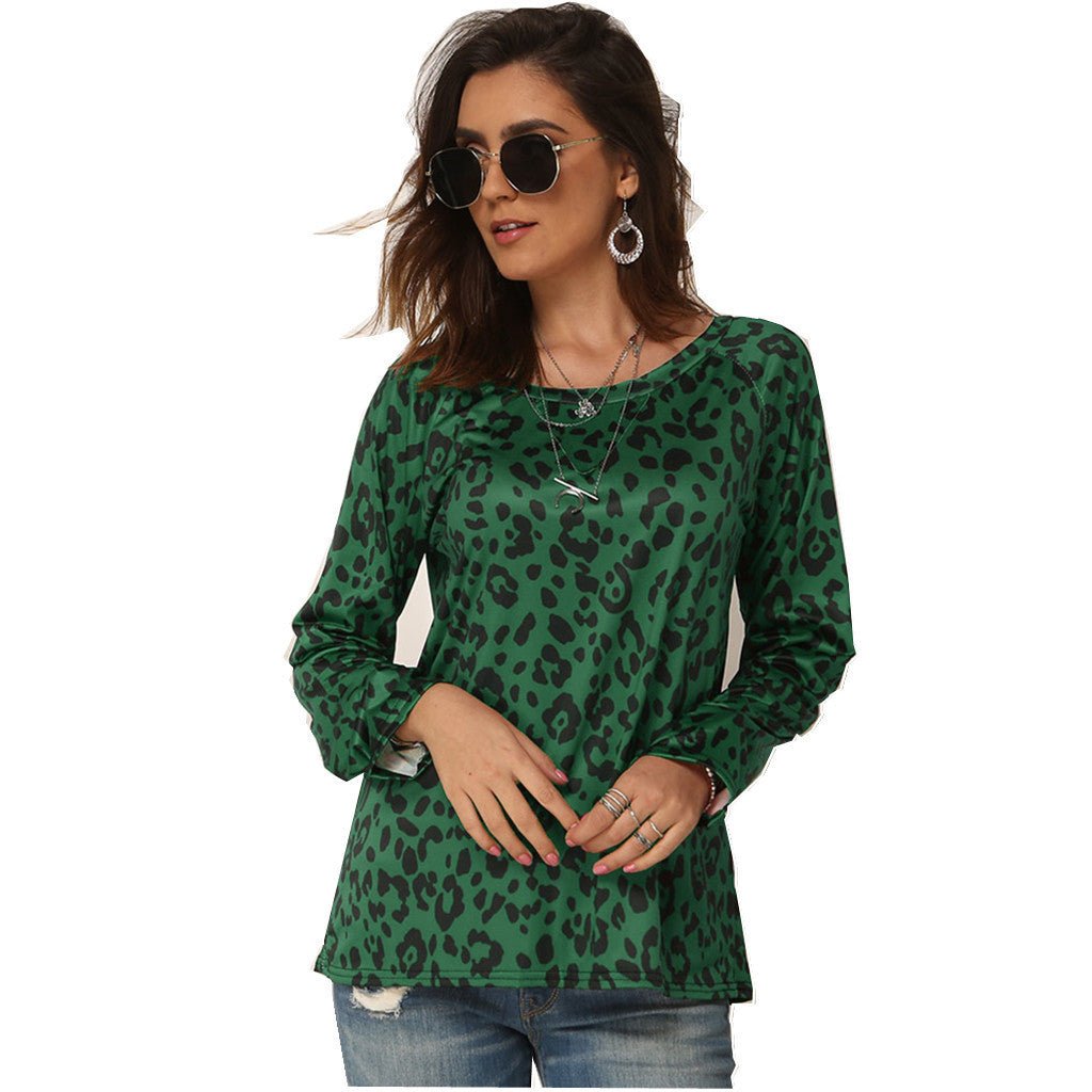 Long sleeve printed off - shoulder T-shirt - PratSN