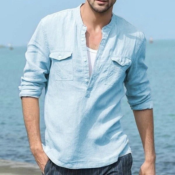 Long sleeve shirt men cotton shirt - PratSN