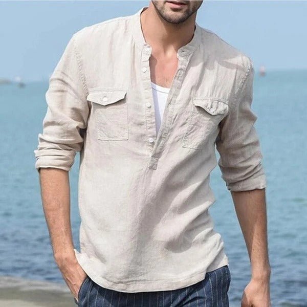 Long sleeve shirt men cotton shirt - PratSN