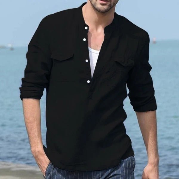 Long sleeve shirt men cotton shirt - PratSN