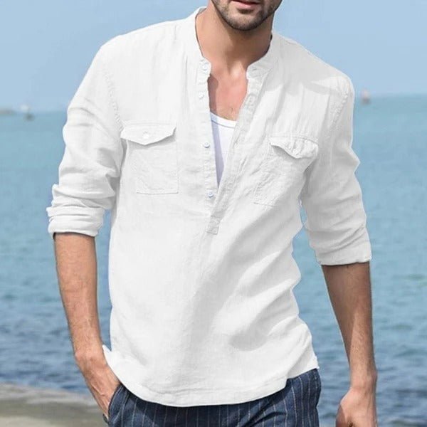 Long sleeve shirt men cotton shirt - PratSN