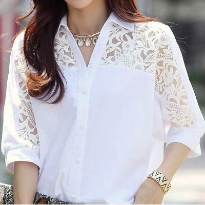 Loose Five - point Mid - sleeve Short - sleeved Shirt - PratSN