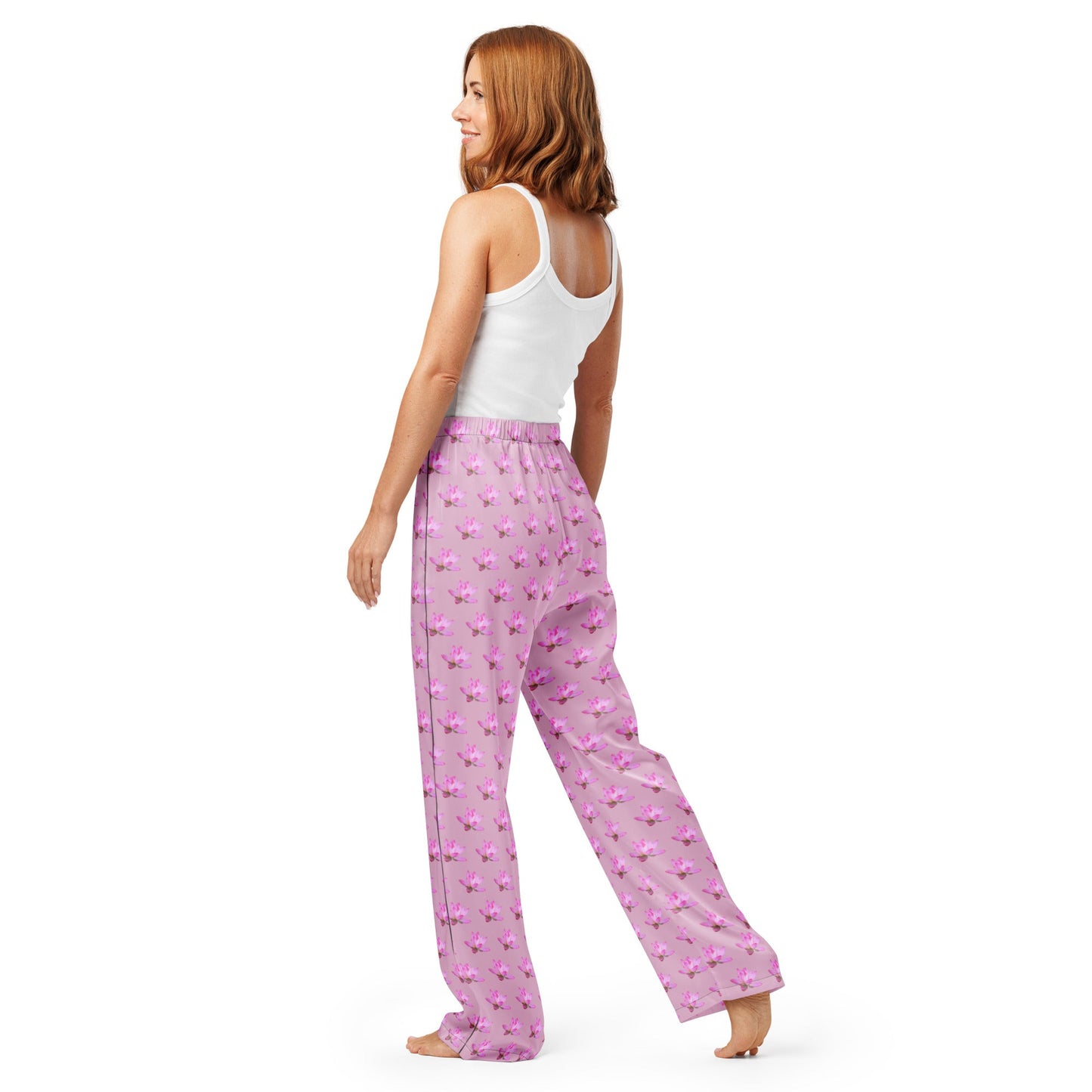 Lotus Flower Print - Feminine Women’s pajama pants - PratSN