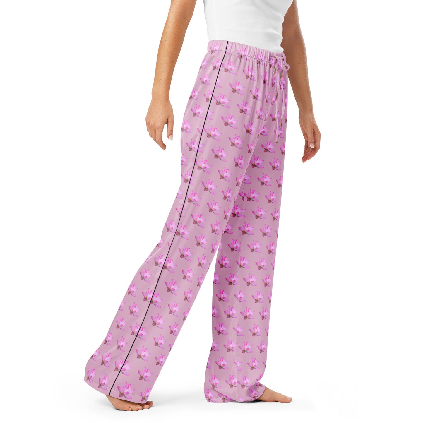 Lotus Flower Print - Feminine Women’s pajama pants - PratSN