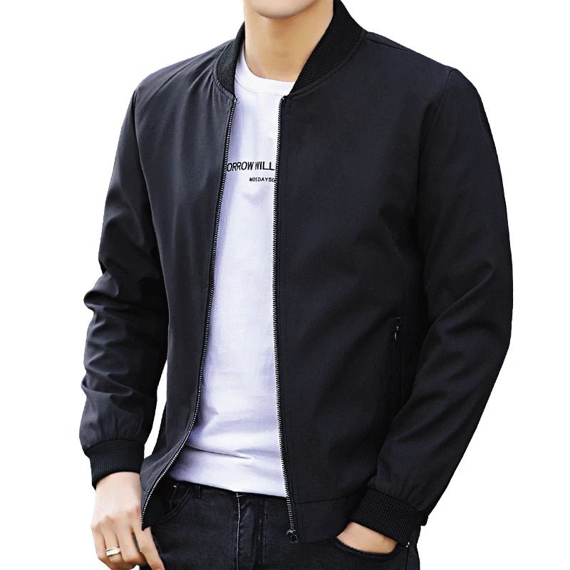 Luxury Blazer Men Jacket Business Office Dress Coat Loose Casual Turn - down Collar Zip Up Jacket - PratSN