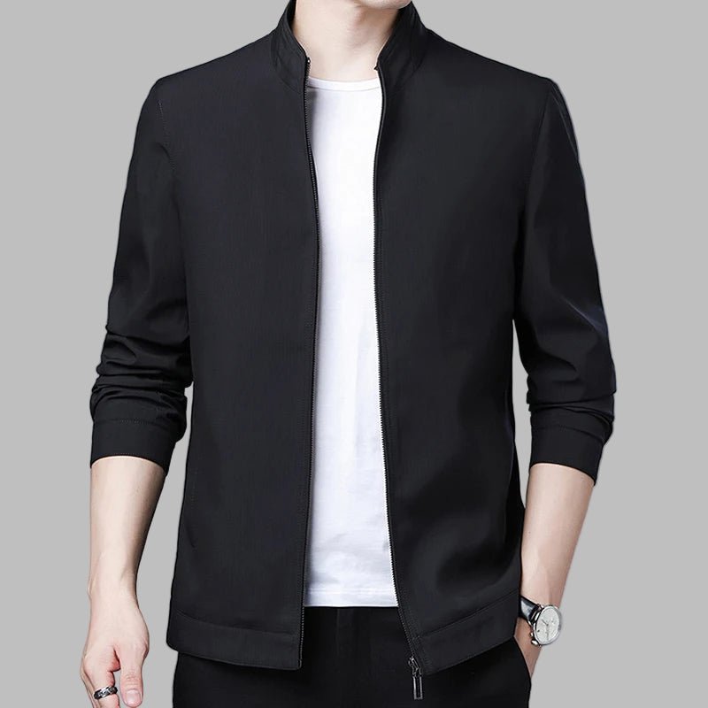 Luxury Blazer Men Jacket Business Office Dress Coat Loose Casual Turn - down Collar Zip Up Jacket - PratSN