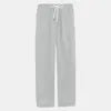 M - 3XL European and American Men's Simple and Fashionable Solid Color Casual Cotton and Linen Pants Lace up Loose Pants - PratSN
