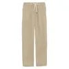M - 3XL European and American Men's Simple and Fashionable Solid Color Casual Cotton and Linen Pants Lace up Loose Pants - PratSN