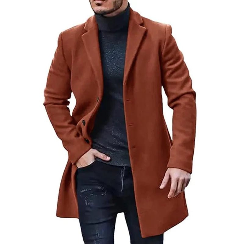 Male Streetwear Jackets Man's Solid Color Casual Outerwear And Coats Single Breasted Lapel Wool Men's Jacket For Spring Winter - PratSN
