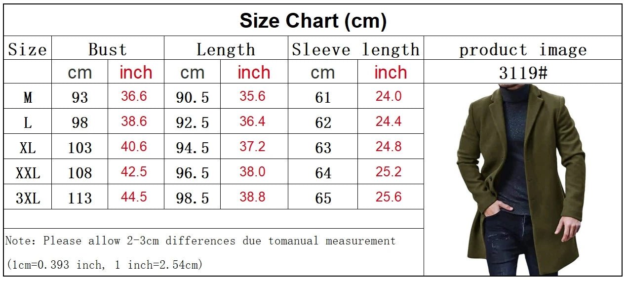 Male Streetwear Jackets Man's Solid Color Casual Outerwear And Coats Single Breasted Lapel Wool Men's Jacket For Spring Winter - PratSN