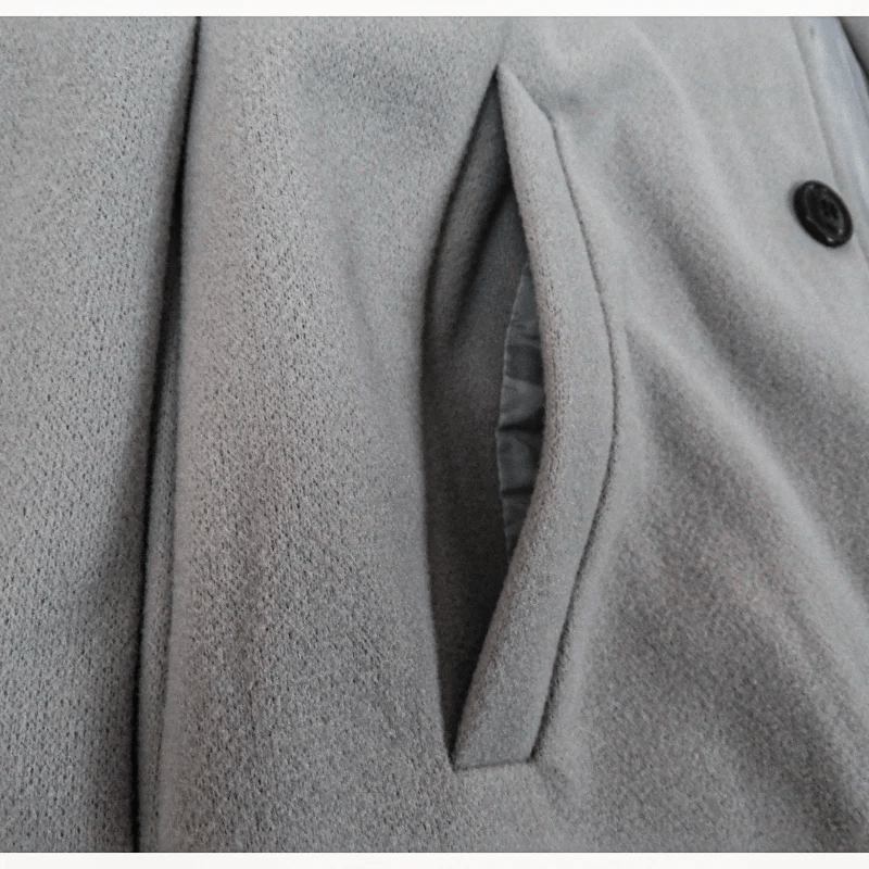 Male Streetwear Jackets Man's Solid Color Casual Outerwear And Coats Single Breasted Lapel Wool Men's Jacket For Spring Winter - PratSN