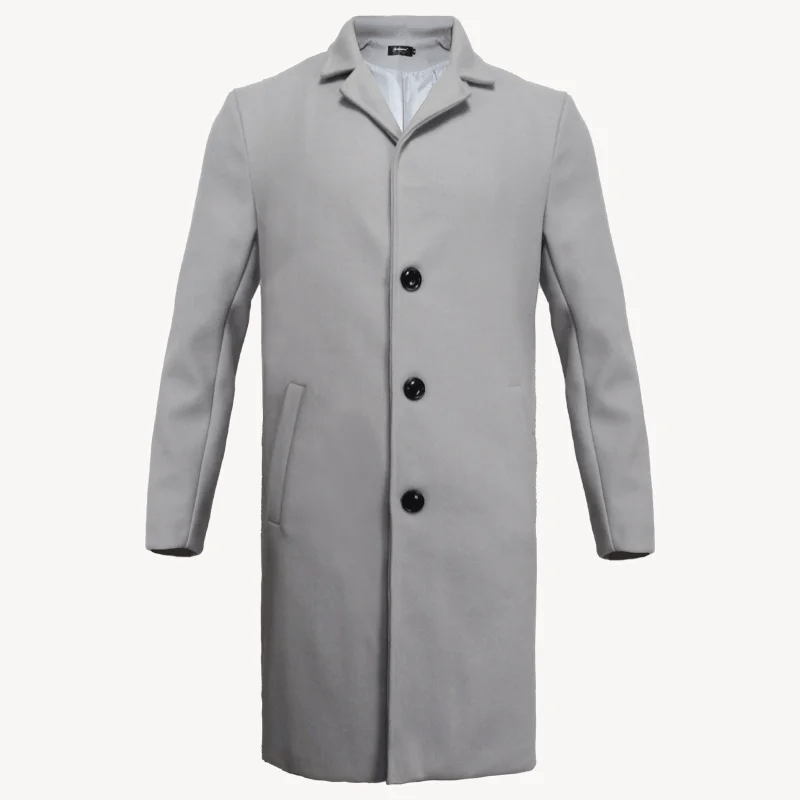 Male Streetwear Jackets Man's Solid Color Casual Outerwear And Coats Single Breasted Lapel Wool Men's Jacket For Spring Winter - PratSN