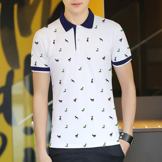 Man's Short Sleeve T-shirt Summer Thin Polo Shirt - PratSN