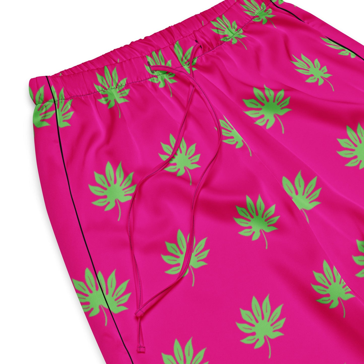 Medium voilet red leaf pattern sleep wear - women’s pajama pants - PratSN