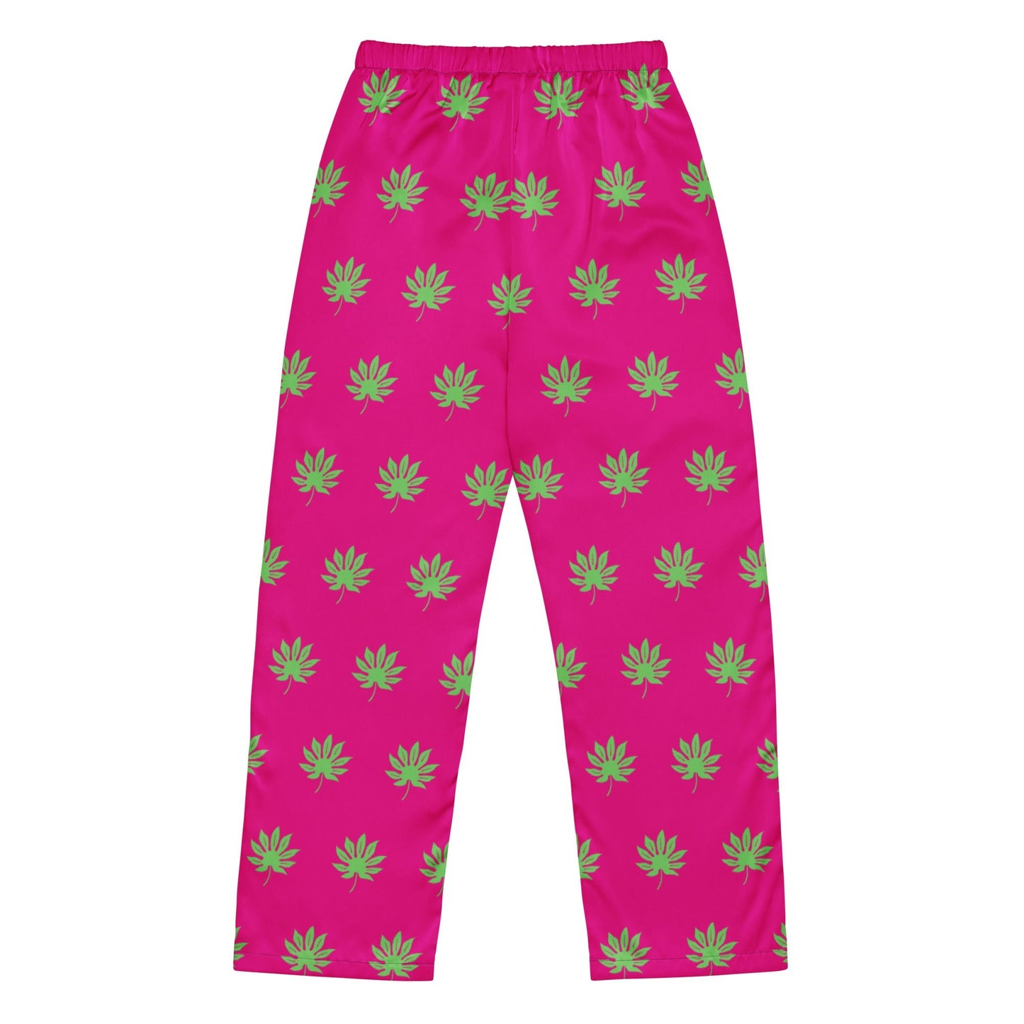 Medium voilet red leaf pattern sleep wear - women’s pajama pants - PratSN