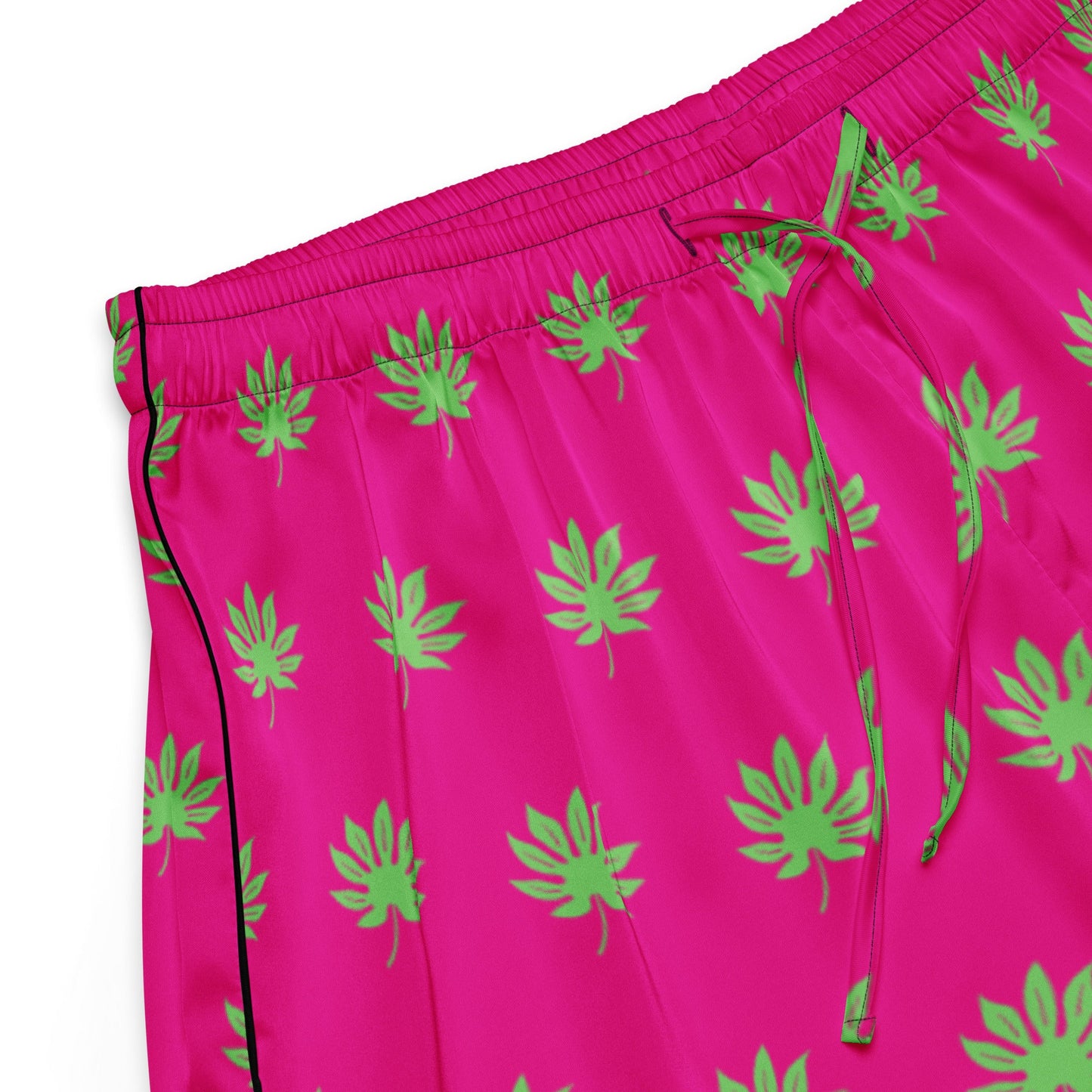 Medium voilet red leaf pattern sleep wear - Women’s pajama shorts - PratSN