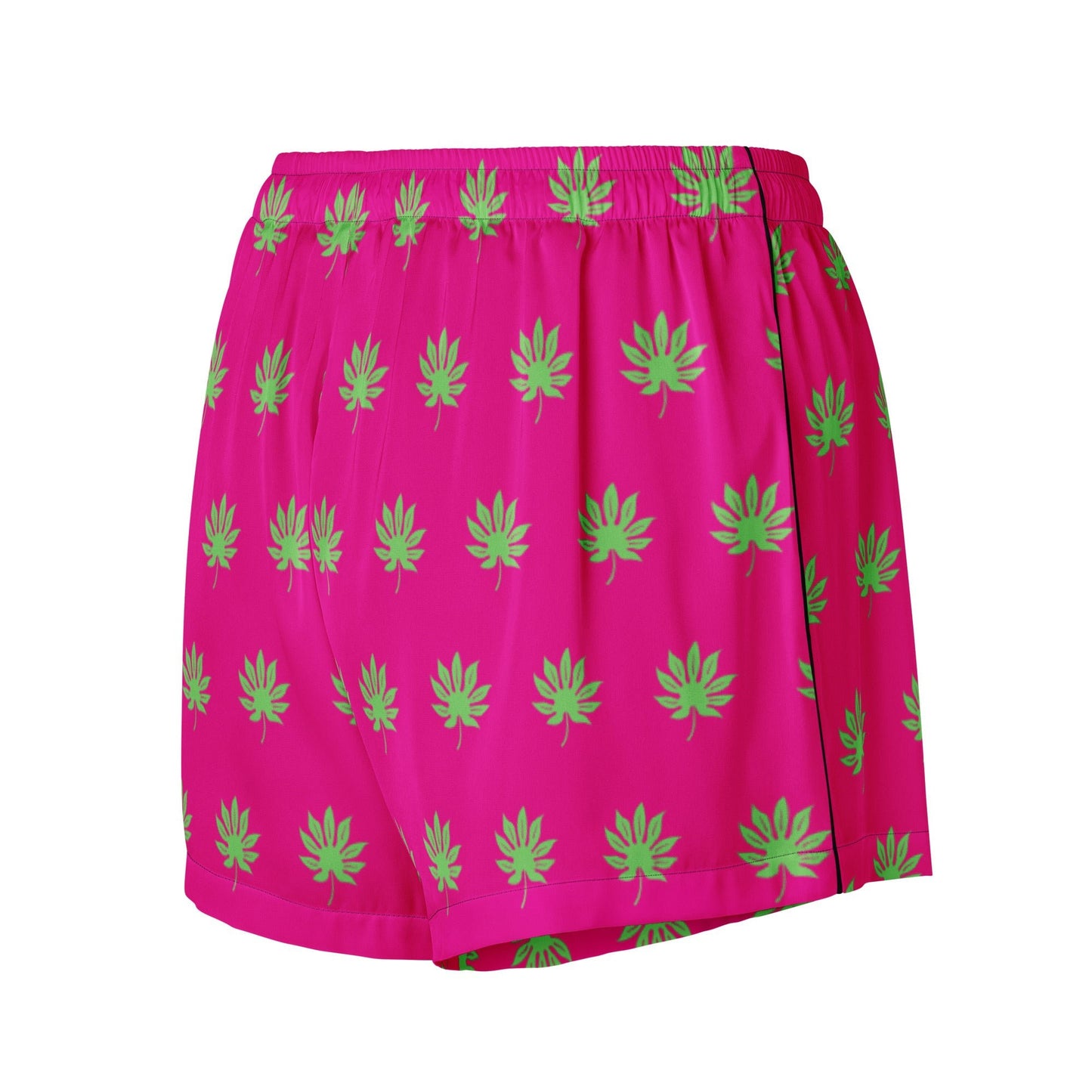 Medium voilet red leaf pattern sleep wear - Women’s pajama shorts - PratSN