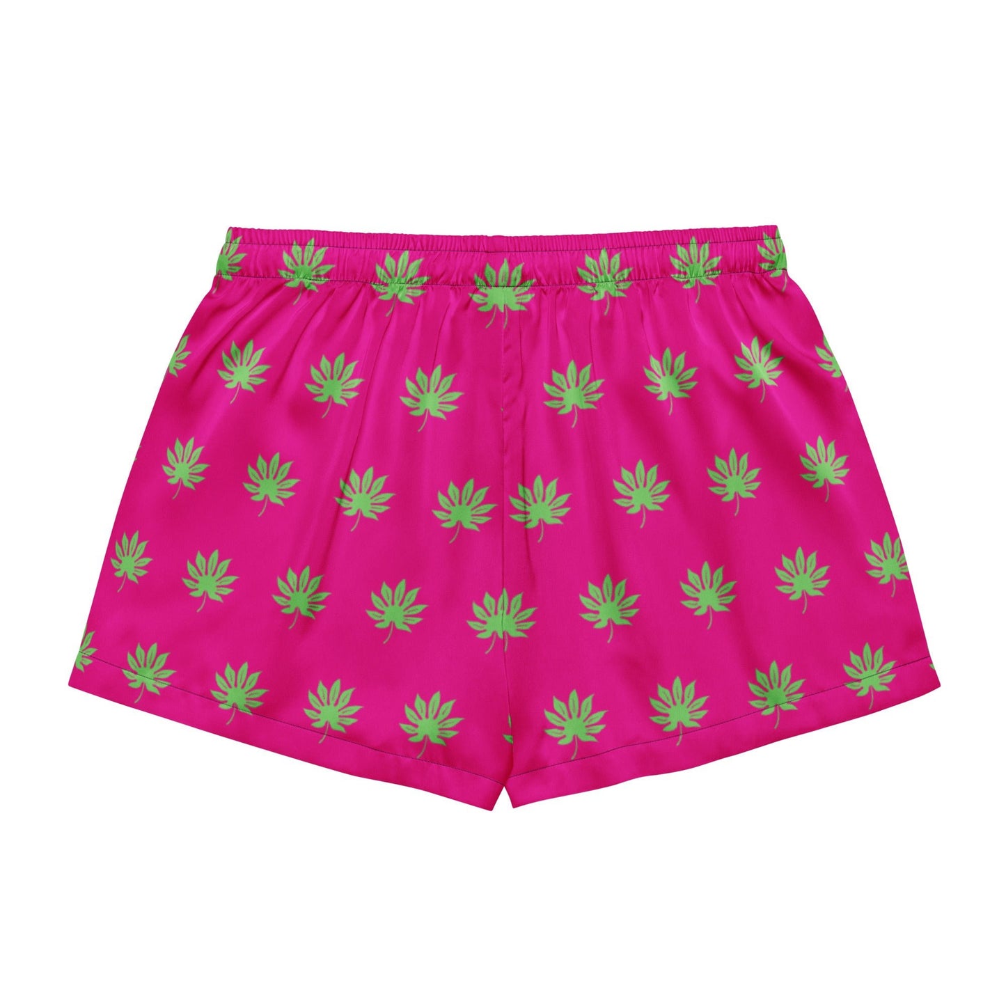 Medium voilet red leaf pattern sleep wear - Women’s pajama shorts - PratSN