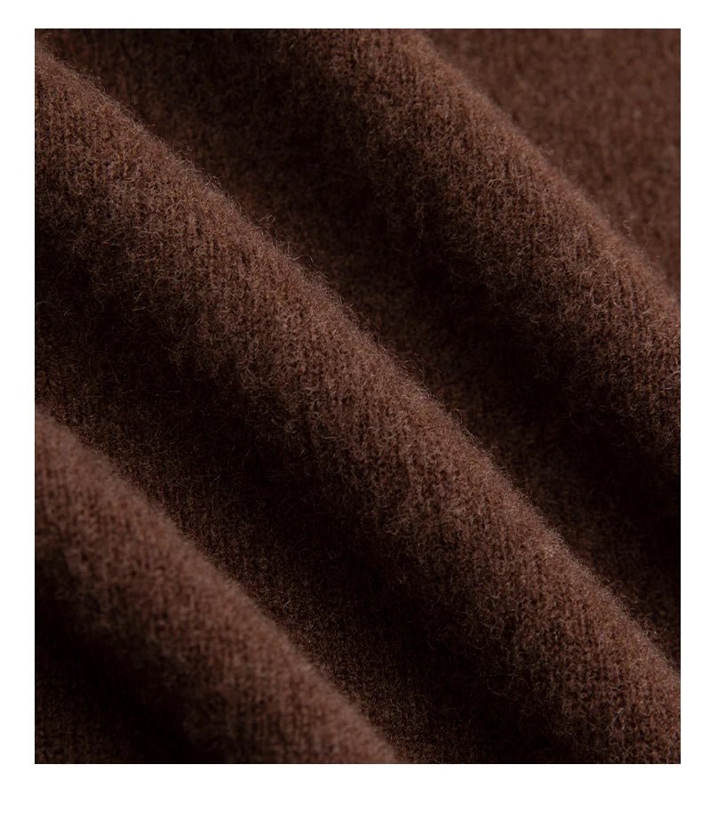 Men 100% Merino Wool Sweater V - Neck Pullover Autumn Winter Cashmere Warm Solid Knitwear Clothes Business Bottoming Soft Tops - PratSN