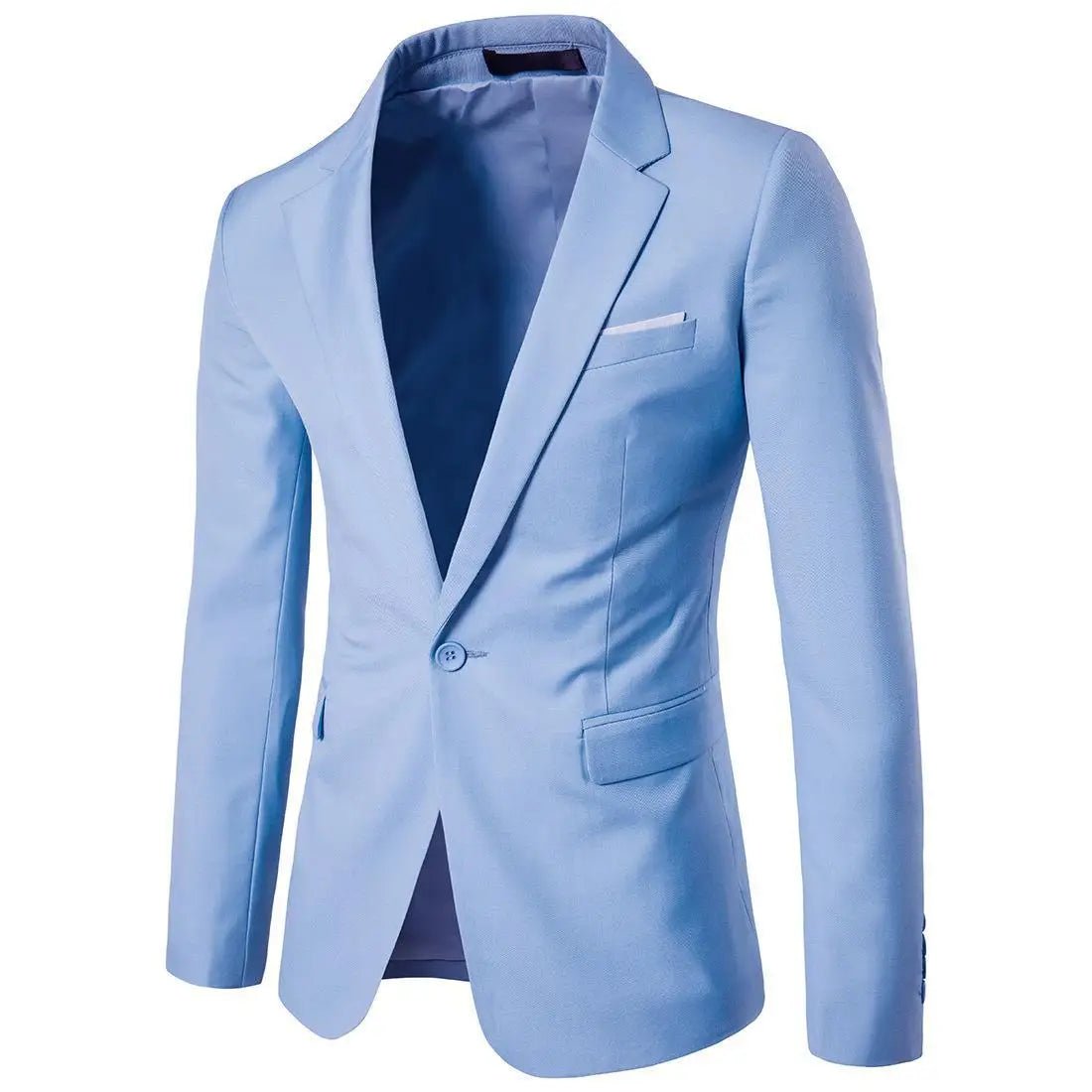 Men Blazer Single Button Cardigan Full Sleeve Slim Fit Turn Down Collar Top Blazer Solid Smart Casual Outwear Spring 2025 - PratSN