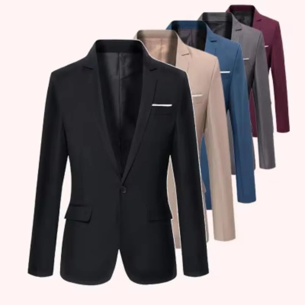 Men Blazer Single Button Cardigan Full Sleeve Slim Fit Turn Down Collar Top Blazer Solid Smart Casual Outwear Spring 2025 - PratSN