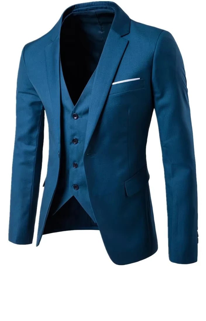 Men Blazer Single Button Cardigan Full Sleeve Slim Fit Turn Down Collar Top Blazer Solid Smart Casual Outwear Spring 2025 - PratSN