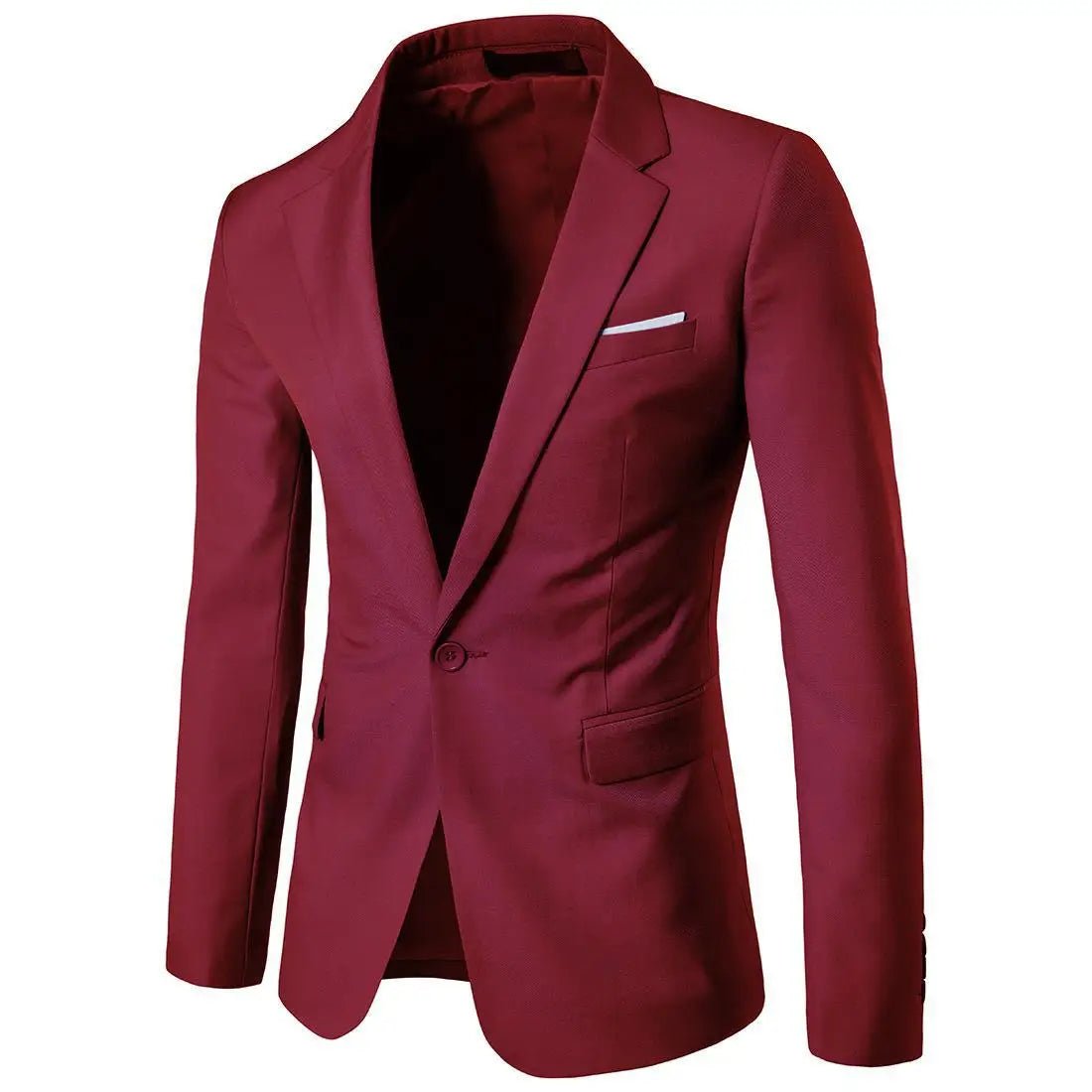 Men Blazer Single Button Cardigan Full Sleeve Slim Fit Turn Down Collar Top Blazer Solid Smart Casual Outwear Spring 2025 - PratSN