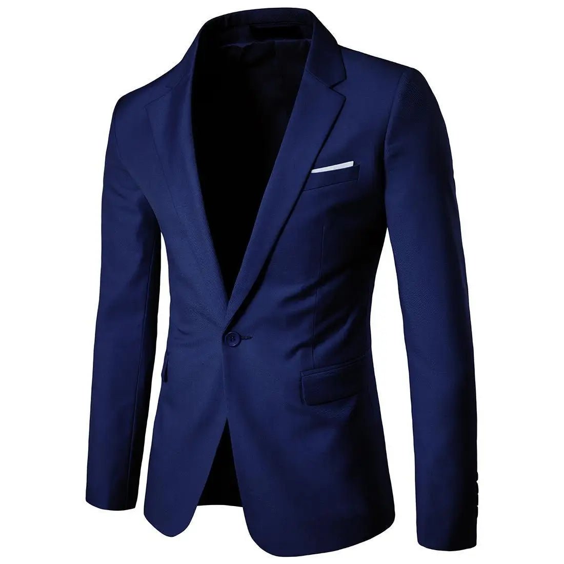 Men Blazer Single Button Cardigan Full Sleeve Slim Fit Turn Down Collar Top Blazer Solid Smart Casual Outwear Spring 2025 - PratSN