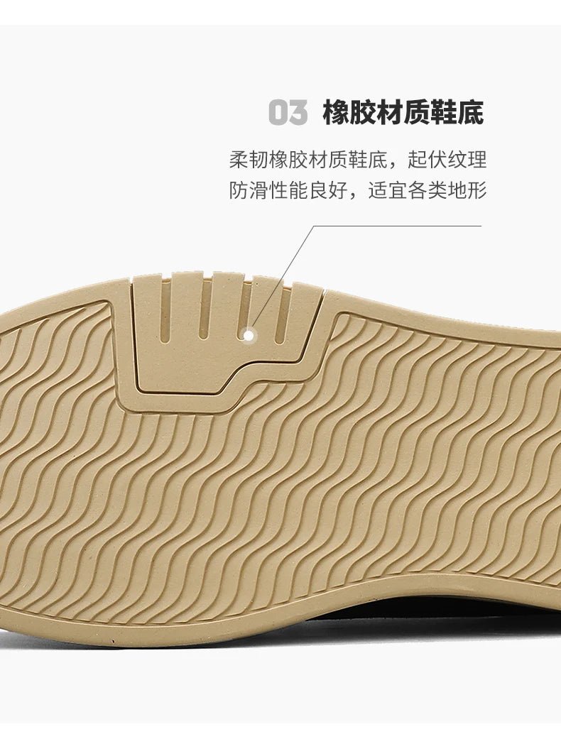 Men Casual Shoes High - Grade Leather Work Shoes Lace - up Flats Sneakers Platform British Business Party Dress Shoes For Male 39 - 44 - PratSN