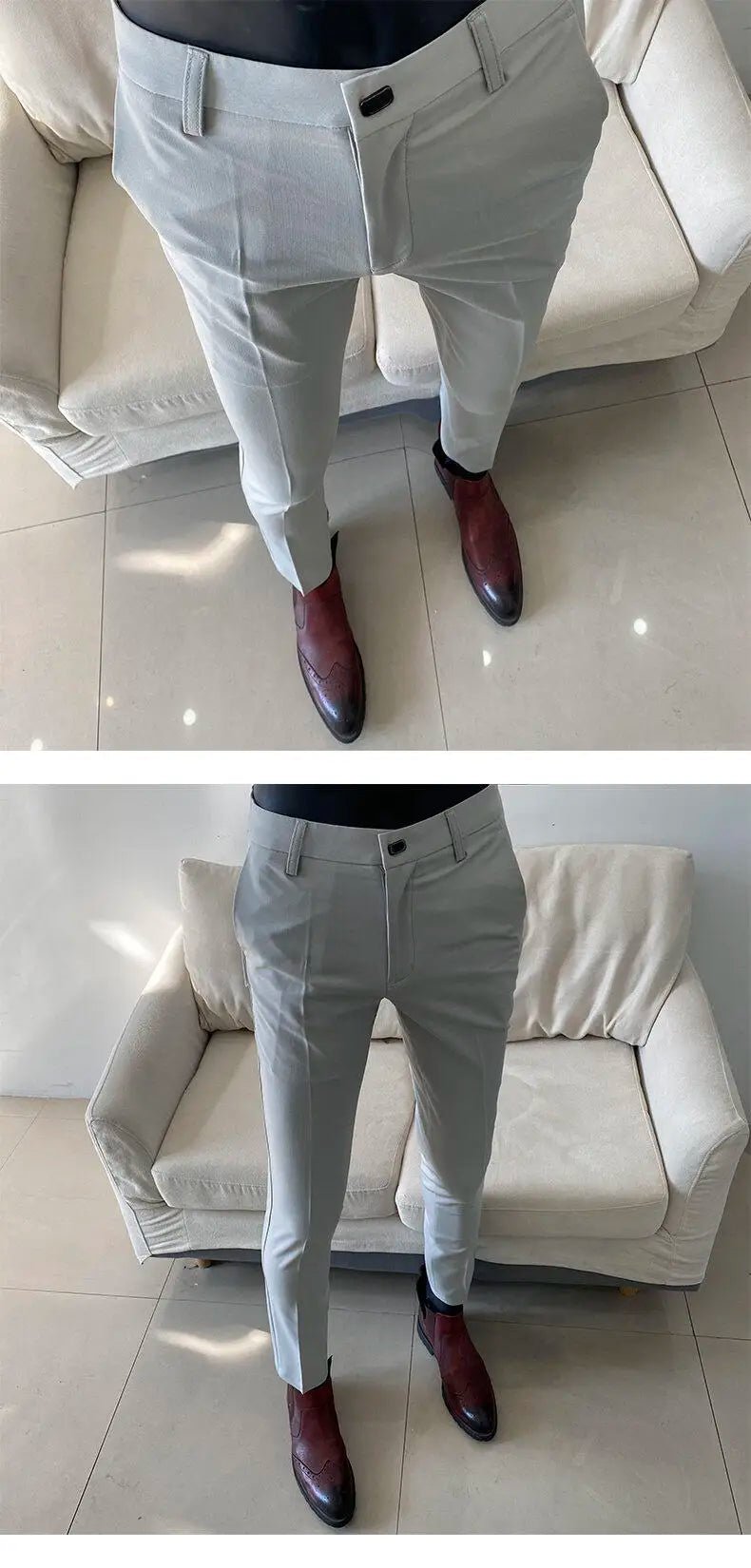 Men Dress Pants Thin Suit Pants Stretch Slim Formal Trousers Calça Masculina Solid Casual Pantalone Hombre Fashion Men Clothing - PratSN