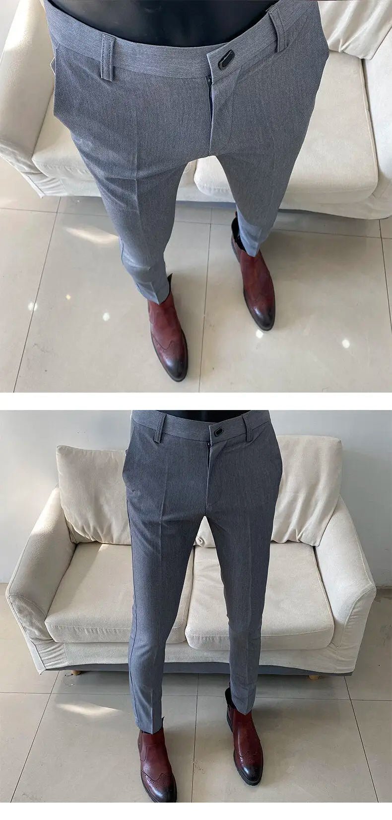 Men Dress Pants Thin Suit Pants Stretch Slim Formal Trousers Calça Masculina Solid Casual Pantalone Hombre Fashion Men Clothing - PratSN