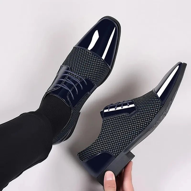 Men Dress Shoes For Men Oxfords PU Leather Shoes Lace Up Formal Black Leather Wedding Party Shoes Casual Luxury Brand Men's 2023 - PratSN