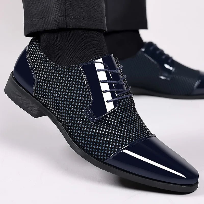 Men Dress Shoes For Men Oxfords PU Leather Shoes Lace Up Formal Black Leather Wedding Party Shoes Casual Luxury Brand Men's 2023 - PratSN