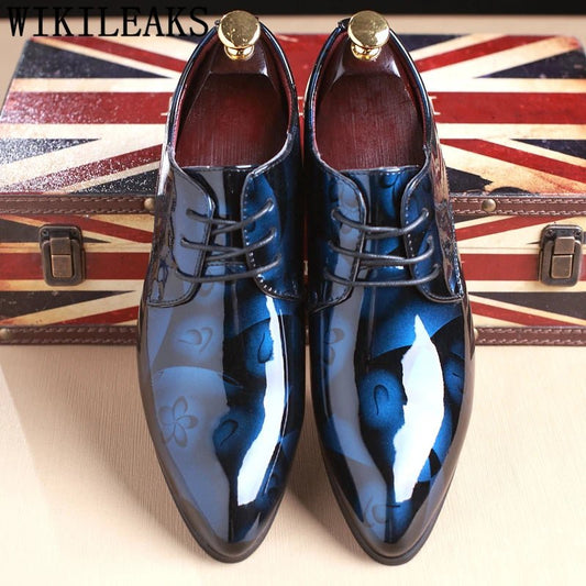 Men Dress Shoes Formal Shoes Leather Luxury Fashion Groom Wedding Shoes 37 - 50 - PratSN