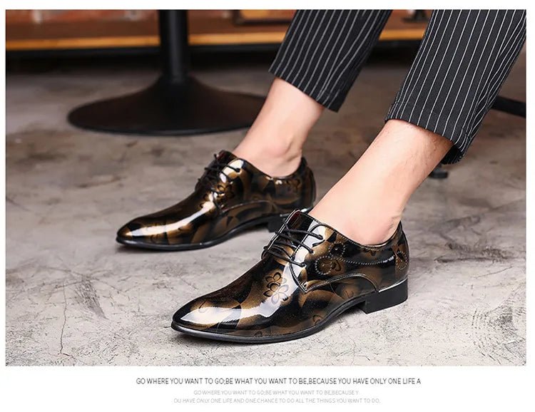 Men Dress Shoes Formal Shoes Leather Luxury Fashion Groom Wedding Shoes 37 - 50 - PratSN